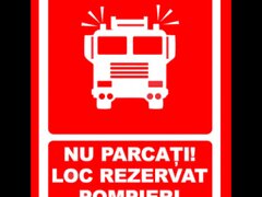 Placuta nu parcati loc rezervat pompieri